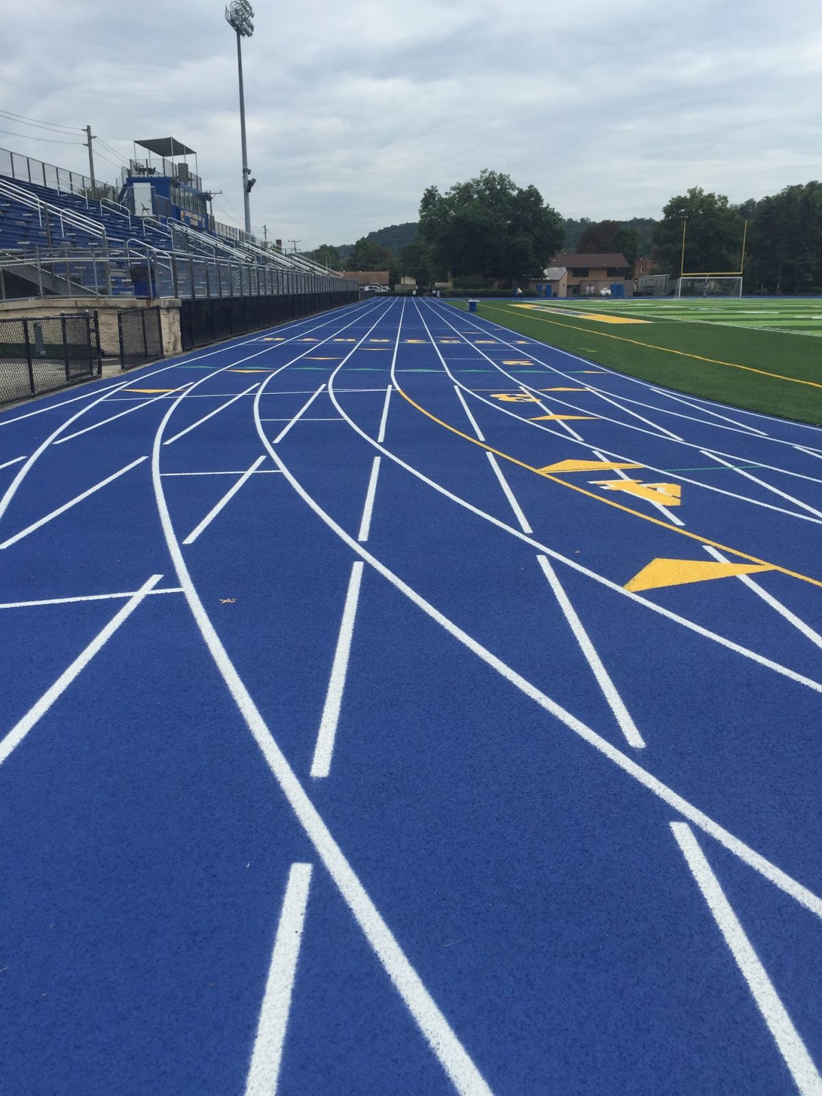 Colorful Blue Running Track - Nagle Athletic Surfaces