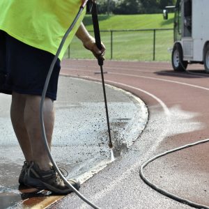 Drain cleaning with pressure washer